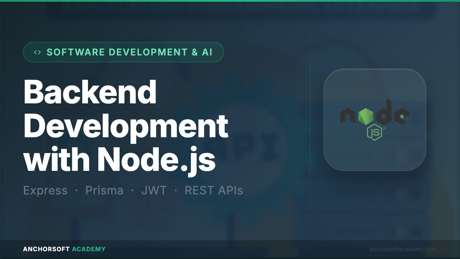 Backend Development & Systems Architecture with Node.js, Express, Prisma and PostgreSQL